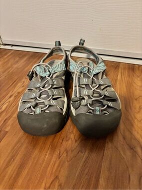 Keen Gray and Light Blue Closed-Toe Sandals
